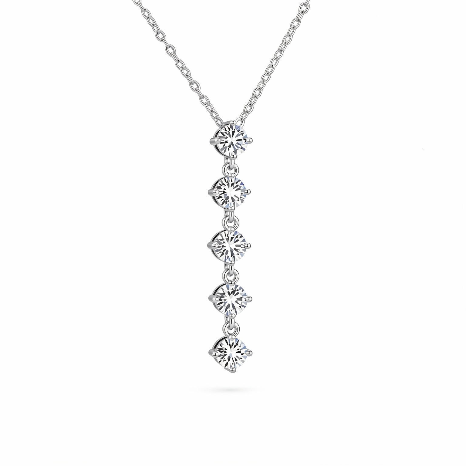 Popular fashion necklace for women in Europe and America, copper inlaid with zircon, Y-shaped tassel sweater chain, niche high-end clavicle chain
