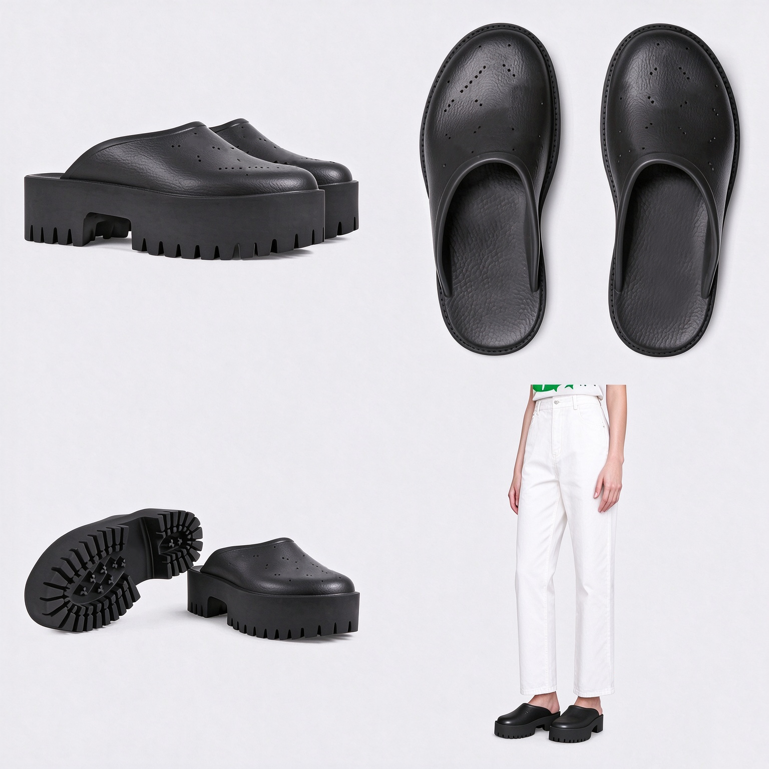 Designer Womens Platform Perforated Sandal Slippers Made Of Transparent Materials Fashionable Sexy Lovely Sunny Beach Men shoes with box