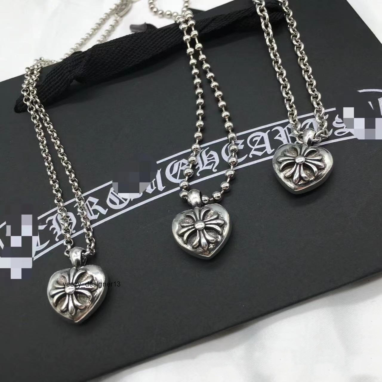 designer pendant necklaces luxury jewelry for men women gold silver woman hip hop shaped cross ne IXFQ chrime''chrome''crome