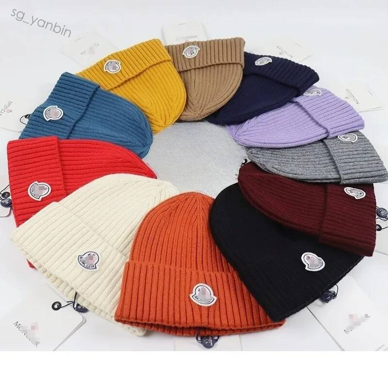 Bonnet en tricot côtelé unisexe, chaud, couleur unie, casquette de crâne à revers, classique, quotidien, décontracté, chapeau tricoté pour hommes