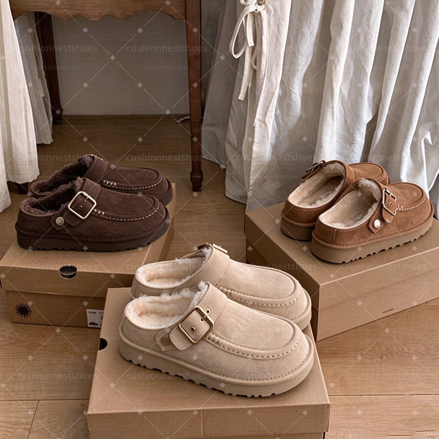 Designer Goldenstar Evelina Clog Bea Mary Jane Slippers Clogs Slides Dad Sandal Golden star Beach Women Men Tazz Tasman Fall Driftwood Chestnut Sand