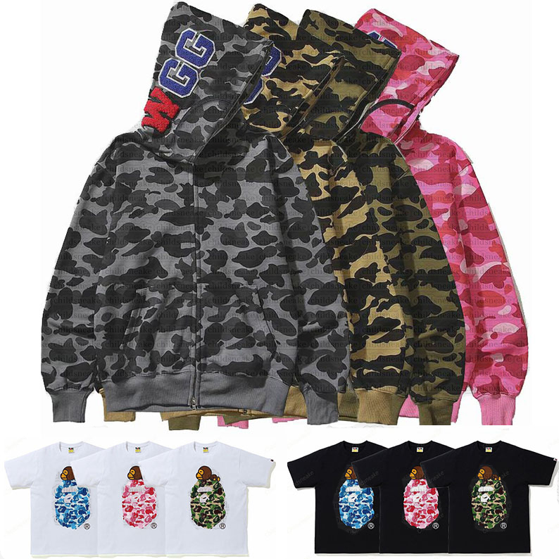 Mens Hoodies Designer Clothes Full Zip Up Shark Hoodie Men Camouflage Graphic Cotton Jacket Hoody Hooded Sweatshirt Women Sweater Long Sleeve a bath