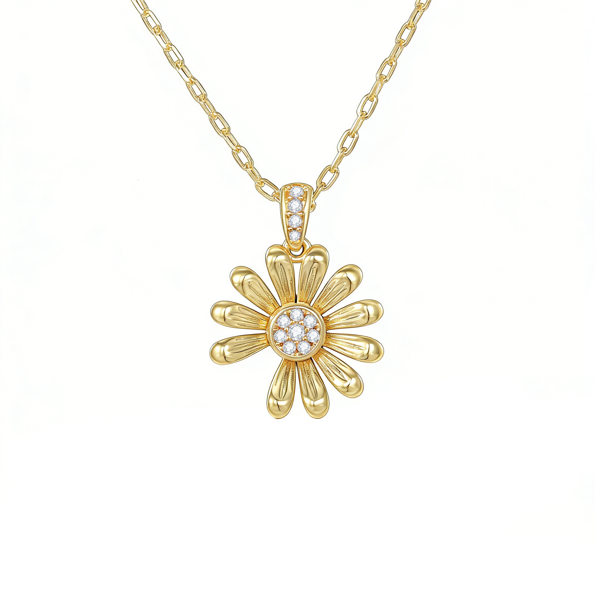 Popular on : Korean-style ins-inspired small daisy copper pendant necklace for women, unique and exquisite trendy collarbone chain