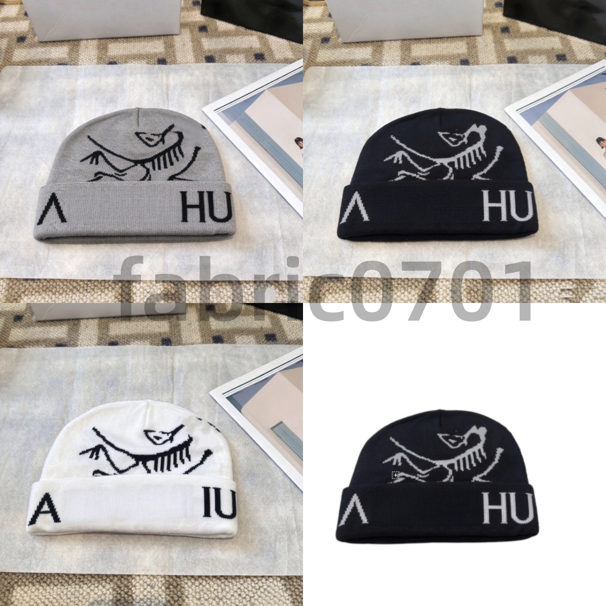 Classic beanie designer wool hat luxury cashmere hat embroidered pattern street fashion brand arc beanie autumn and winter warm ski hats