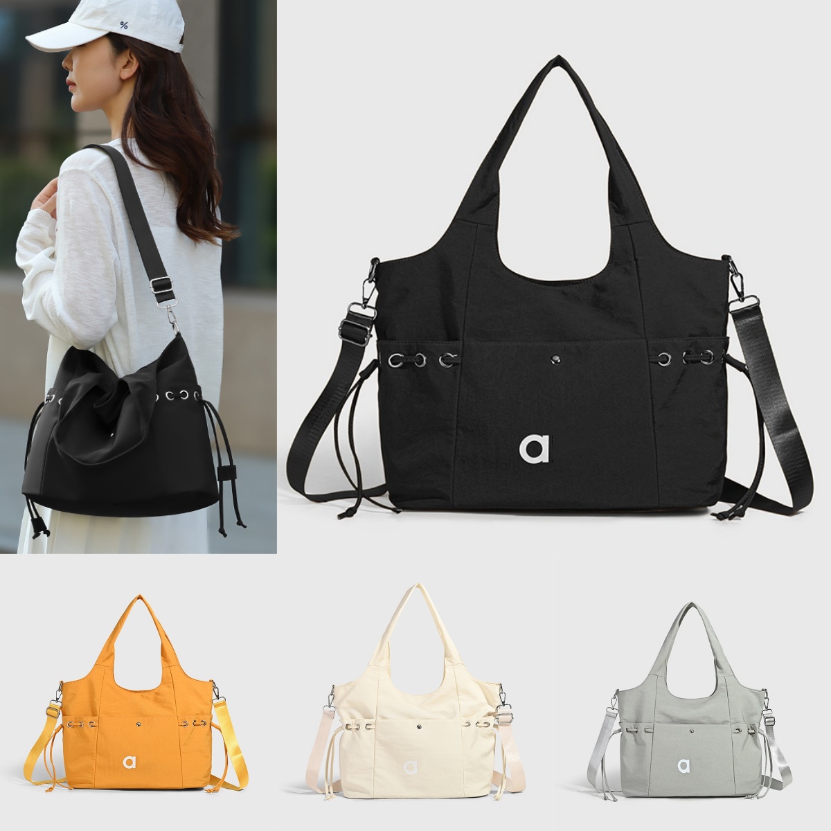 A2974 Women's New Large-capacity Fashion Yoga Bag Commuter Handbag Casual Joker Shoulder Crossbody Bag Tote Bag
