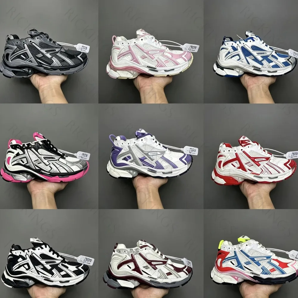 Runner 7 5 Sneaker Designer Track 3 0 Paris Triple White Black Pink Grey Beige Sneakers Gomma Leather Nylon Printed Platform Men Women Outdoor Size