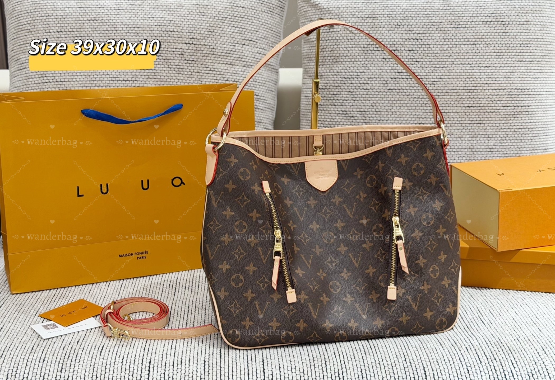 Top quality Designer bag Luxury Genuine Leather Shoulder bag large-capacity bucket bag Purse cardholder France Paris plaid style luxury mens women w