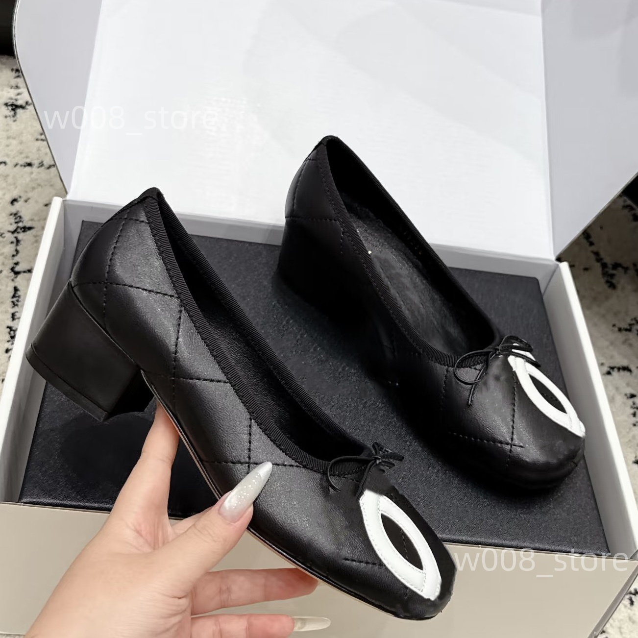ladies high-heeled Slippers square toe Luxury designer brand sandals fashion party ballet shoes Women's High-Heel Slippers Backless Hoof Heels