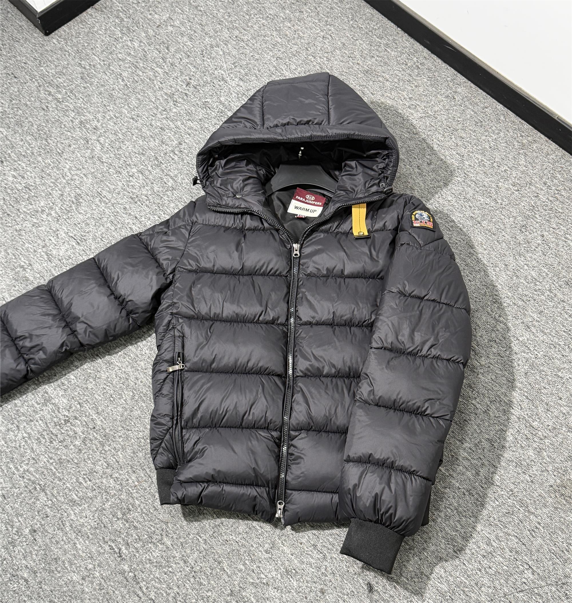 PJS Jacket puffer jacket Luxury mens womens para jumpers down jacket with Yellow Webbing Strap Water Repellent Windproof Winter Outerwear parachutin