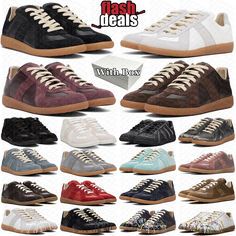 With box designer shoes gats men womens sneakers German Army Trainer Black White Gum Paint Suede mens gat trainers outdoor sports casual luxury shoe