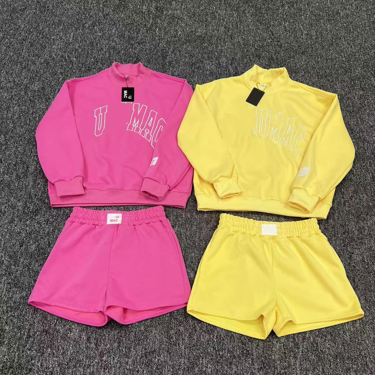 UU-L6672 Ensemble deux pièces de sport de loisirs brodé de lettres pour femmes printemps et automne, sweat-shirt ample et décontracté à la mode,