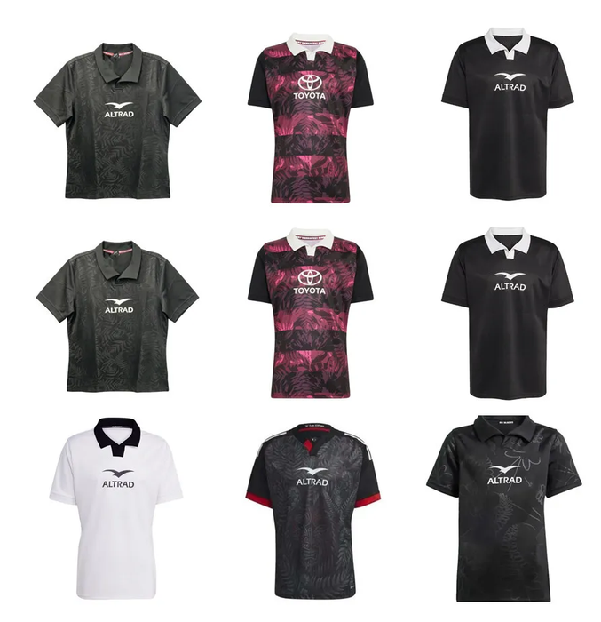 2025 2026 2027 ALL BLACKS New Zealand Rugby Jerseys 23 24 25 26 27 All SUPER Rugby Shirt POLO Maillot Camiseta Maglia kids kits