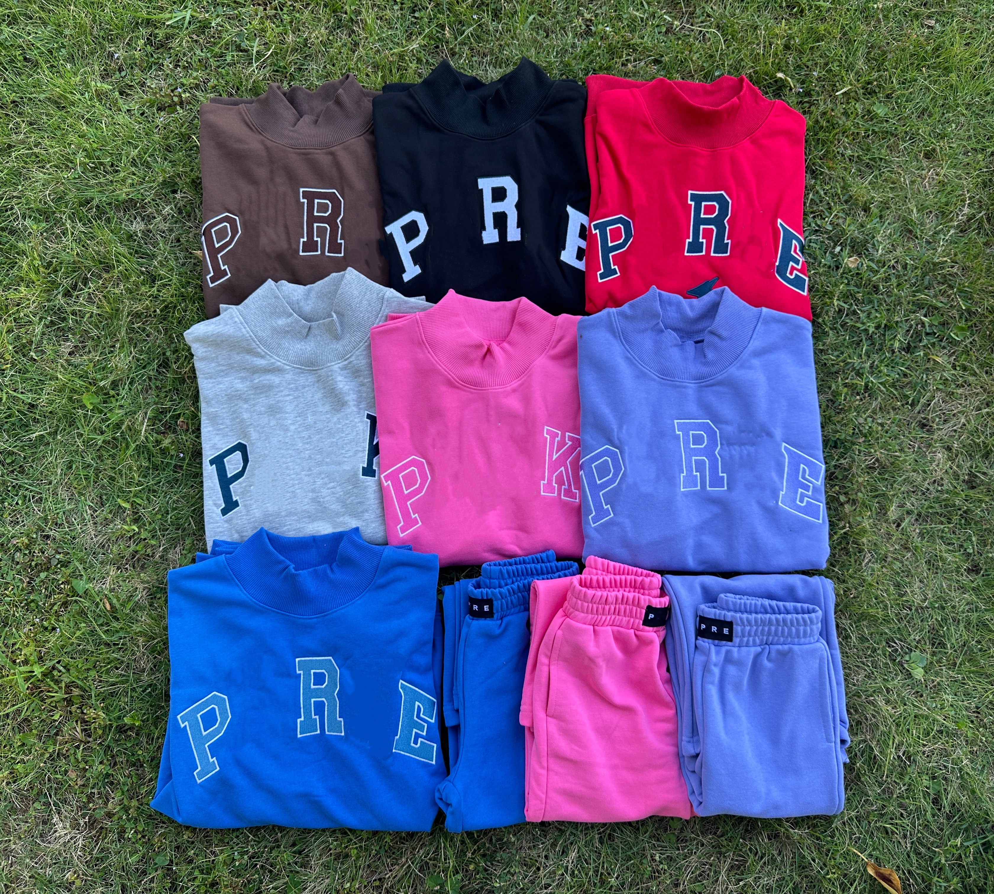 E7403 Costume de broderie de sport de mode pour adultes et enfants sweat-shirt ample à col semi-haut pull décontracté à col rond ou pantalon de s
