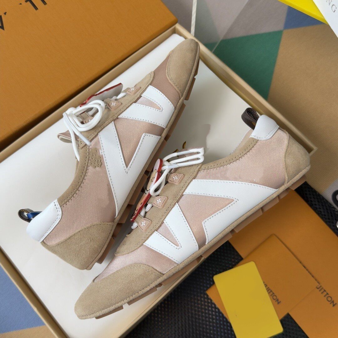 Casual Sneaker Designer Luxury Lady Green Brown Leather Suede Lace Up Low Top Shoe Fashion Outdoor Footwear Quality Comfort Modern Stylish Trendy Re