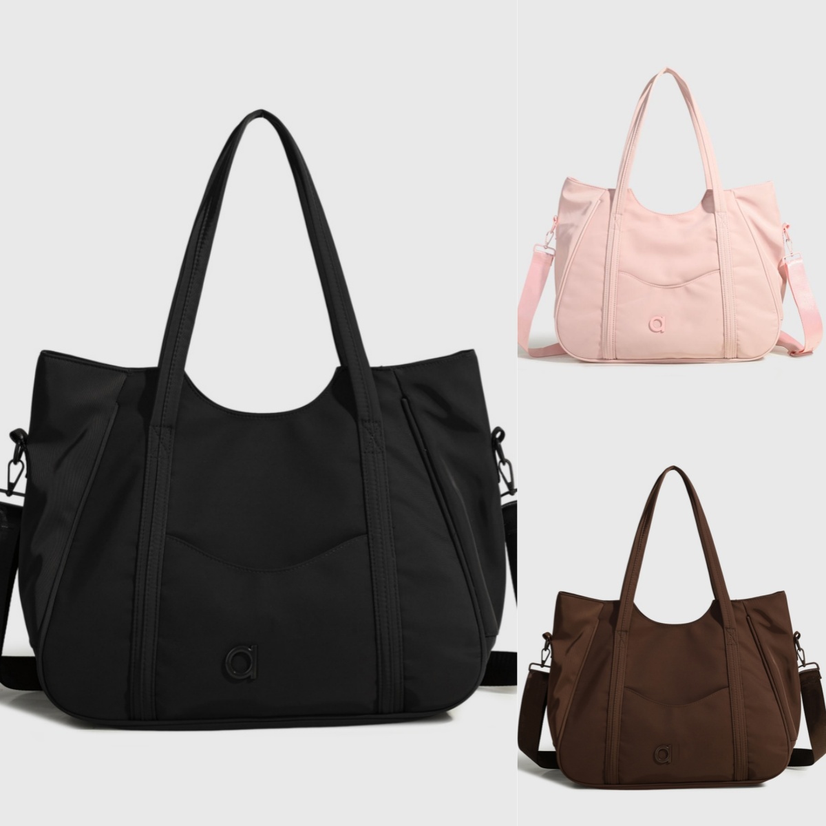 A3087 Sac fourre-tout décontracté léger pour femme, fourre-tout de banlieue avec sangle réglable et intérieur spacieux, grande capacité, sac à ma