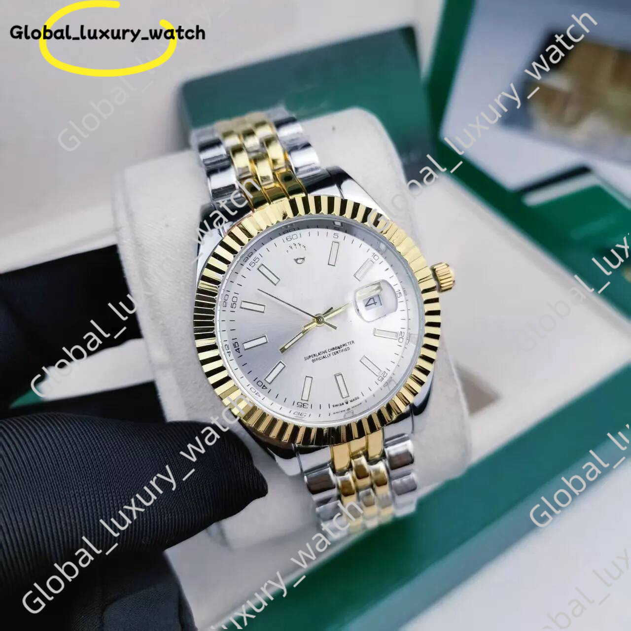 Designer Mens Womens Luxury Automatic Wrist Watches Moissanite Diamond Index Dial Date Display Stainless Steel Bracelet For Daily Watch Dc3