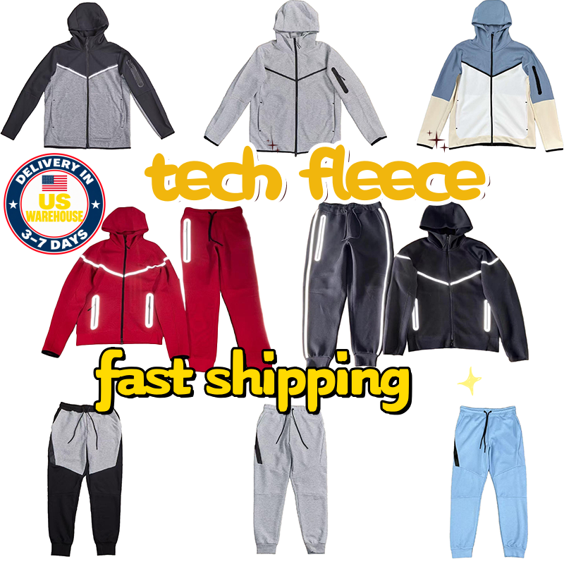 Designer tech hoodie Techfleece Tracksuit Thermal Full Zip Hoodie Tracksuit Set Sports Jackets Space Cotton Trousers Tracksuit Mens Hoodies Pants