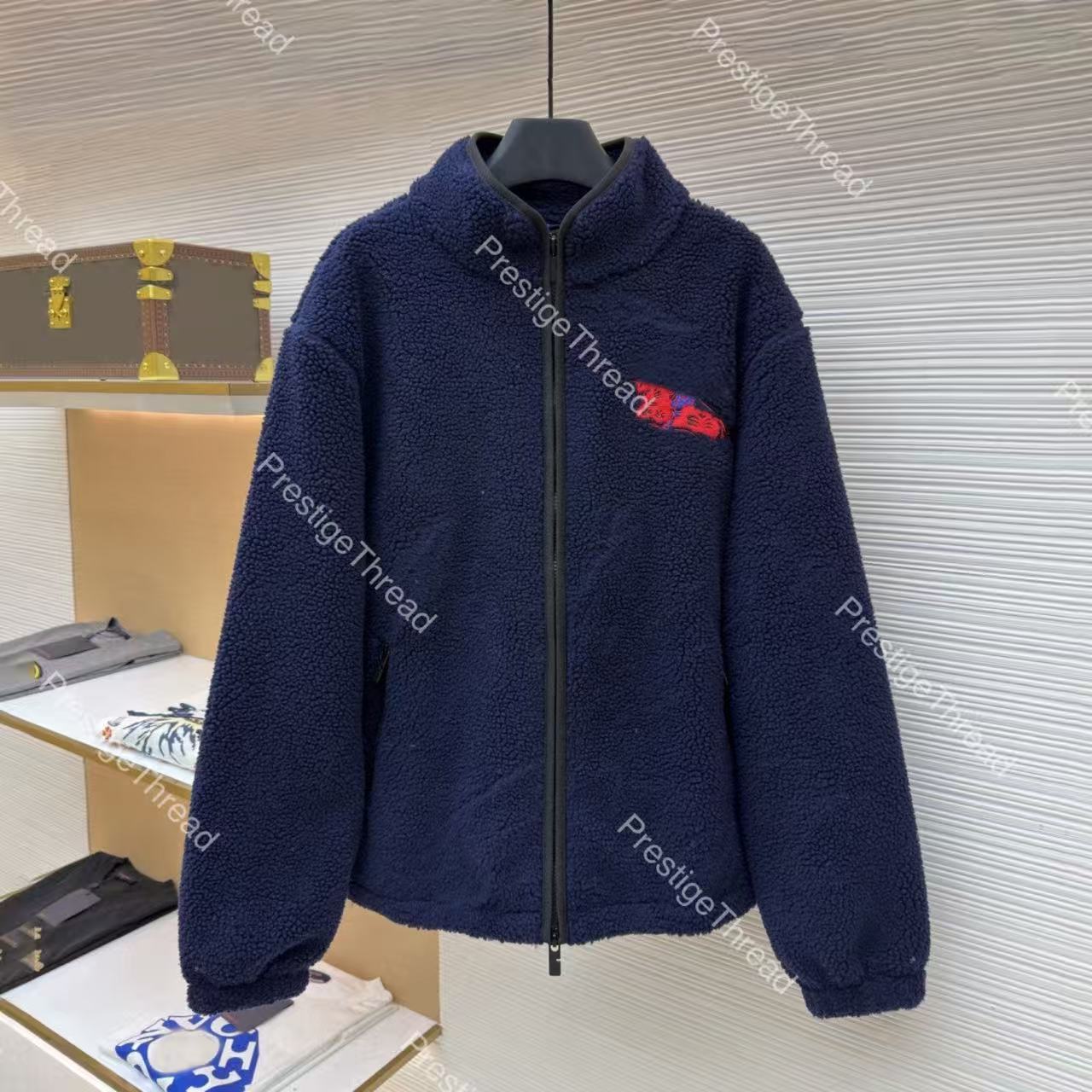 Warhorse embroidered suede jacket designer high-quality Men's Jackets logo stand-collar fleece jacket for stylish outfits
