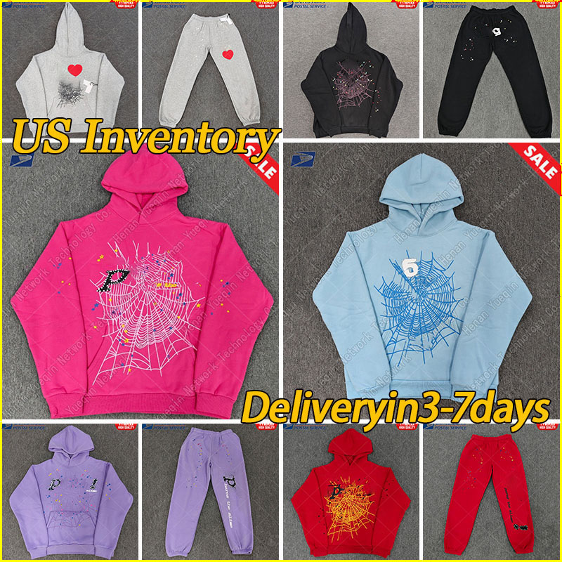 Spiderhoodie Designer Hoodie Tracksuit Sweatpants Cotton Hight Quality Pants Stree Puff Print Web Hoodies Loose Skin-friendly Tracksuits Graphic Hoo