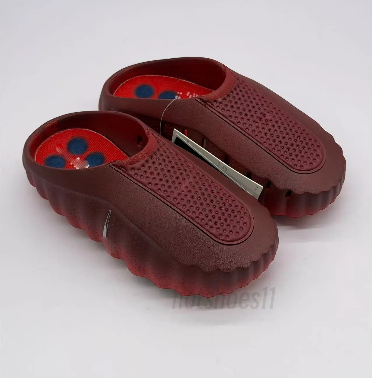 2026 Zachte rubberen schuifsandalen voor heren Dames, lichtgewicht comfort antislip pantoffels met open teen, zomerstrand casual schoenen, wit rood