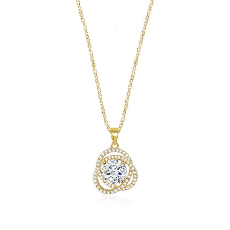 Shining Pearl Pure Copper Japanese and Korean Style Camellia New Necklace Accessories Women's Fashion Clavicle Chain Zircon Jewelry