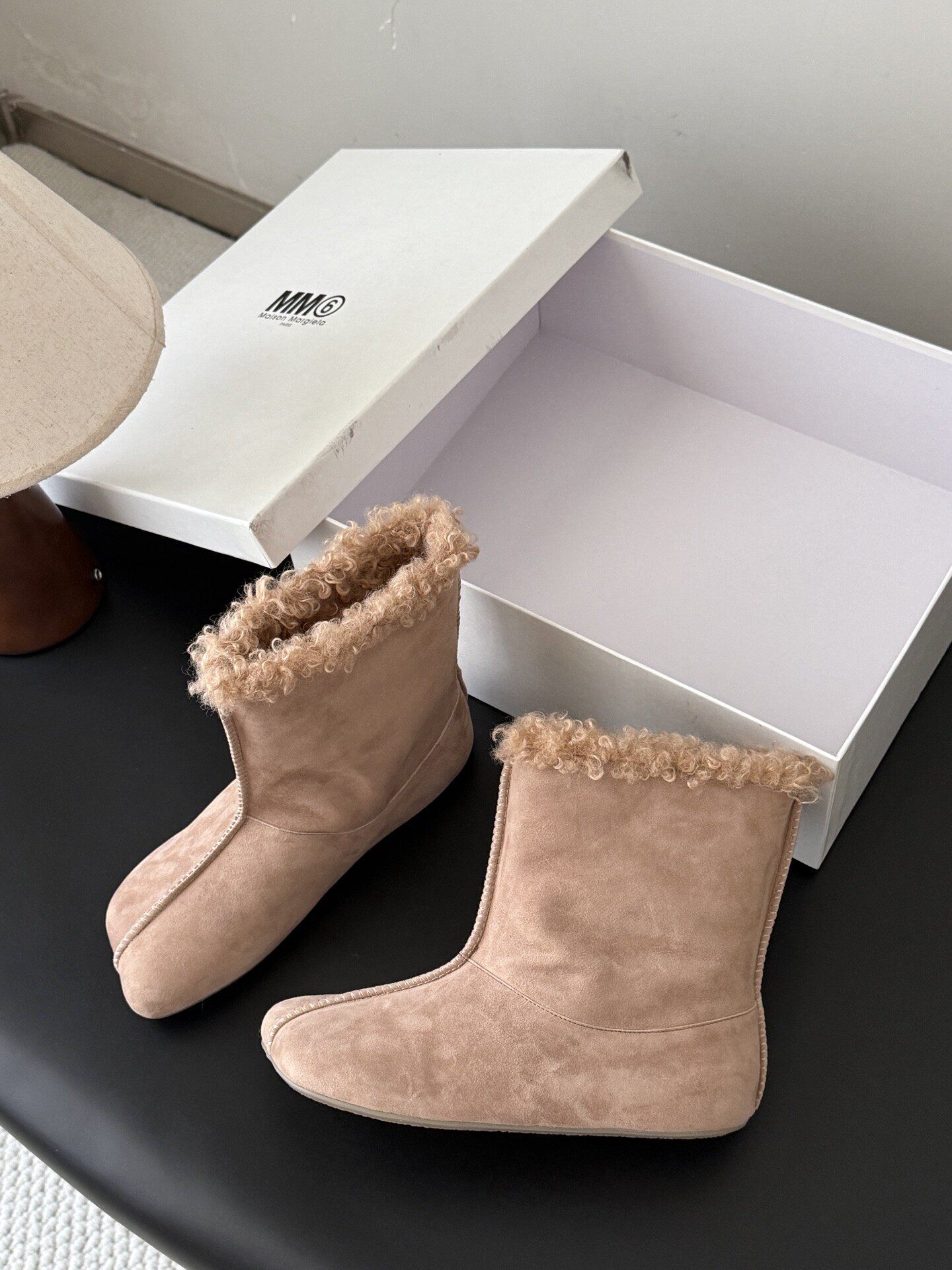Suede Boot Designer Luxury Womens Grey Fur Short Ankle Winter Snow Outdoor Casual Fashion Footwear Quality Comfort Modern Stylish Trendy Purple Whit