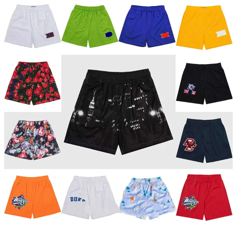 Hommes shorts designer été lâche maille basket-ball pantalon gym sport respirant shorts hommes décontracté en plein air hip-hop séchage rapide pa