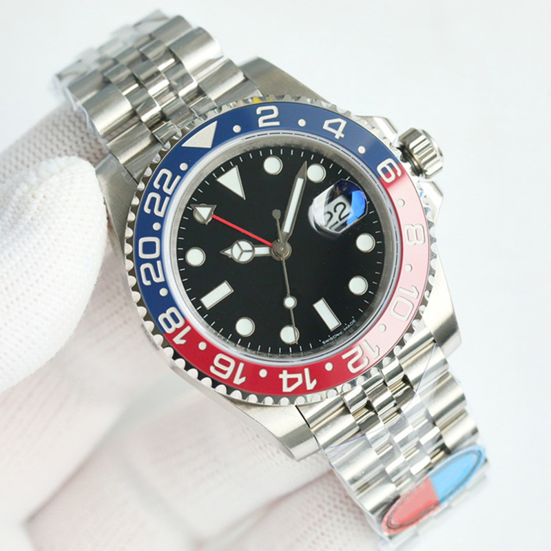 Mens Sport Automatic Mechanical Watch - 40mm Sapphire Dial Ceramic Bezel Sapphire Glass Luminous Waterproof Luxury Wristwatches Movement