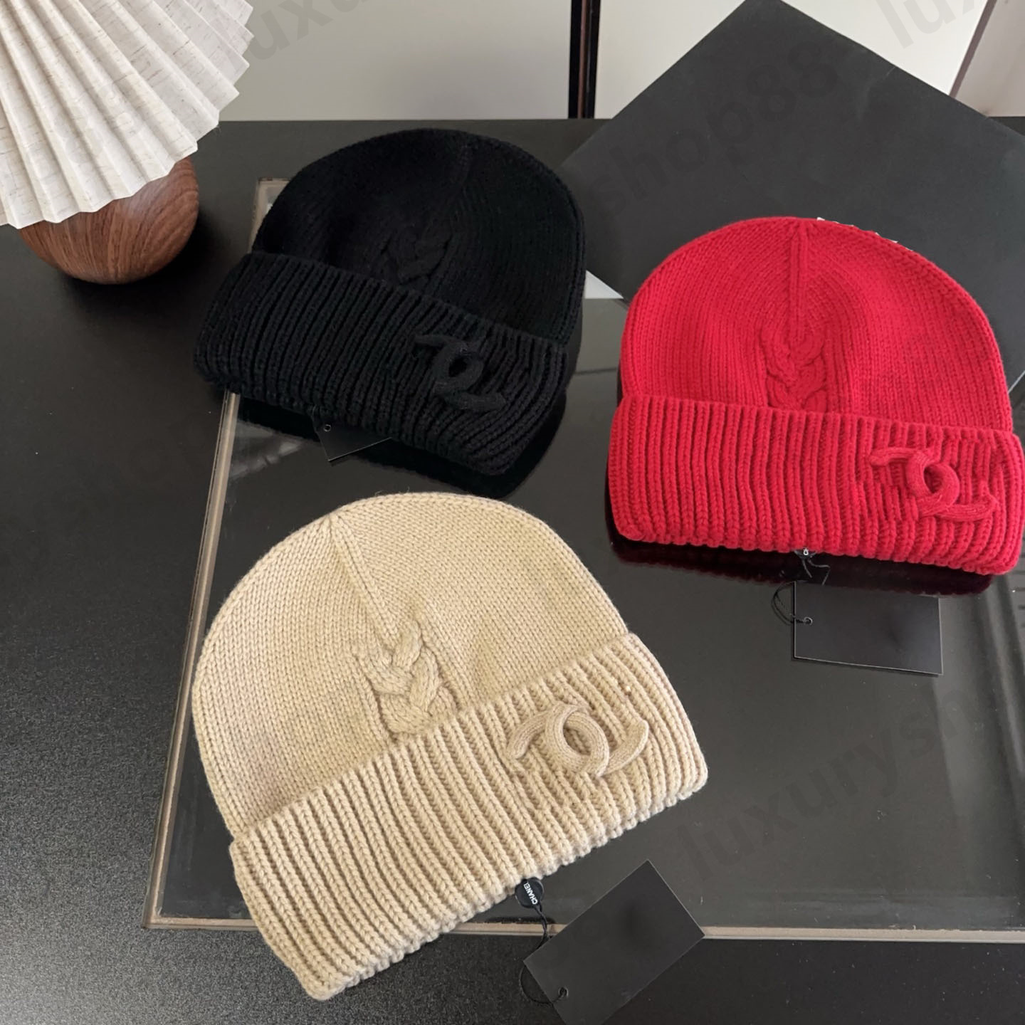 Classic beanie hat fashion designer beanies poms classic twill knit hat letter embroidery luxury Italian brand wool hat autumn and winter quality pl