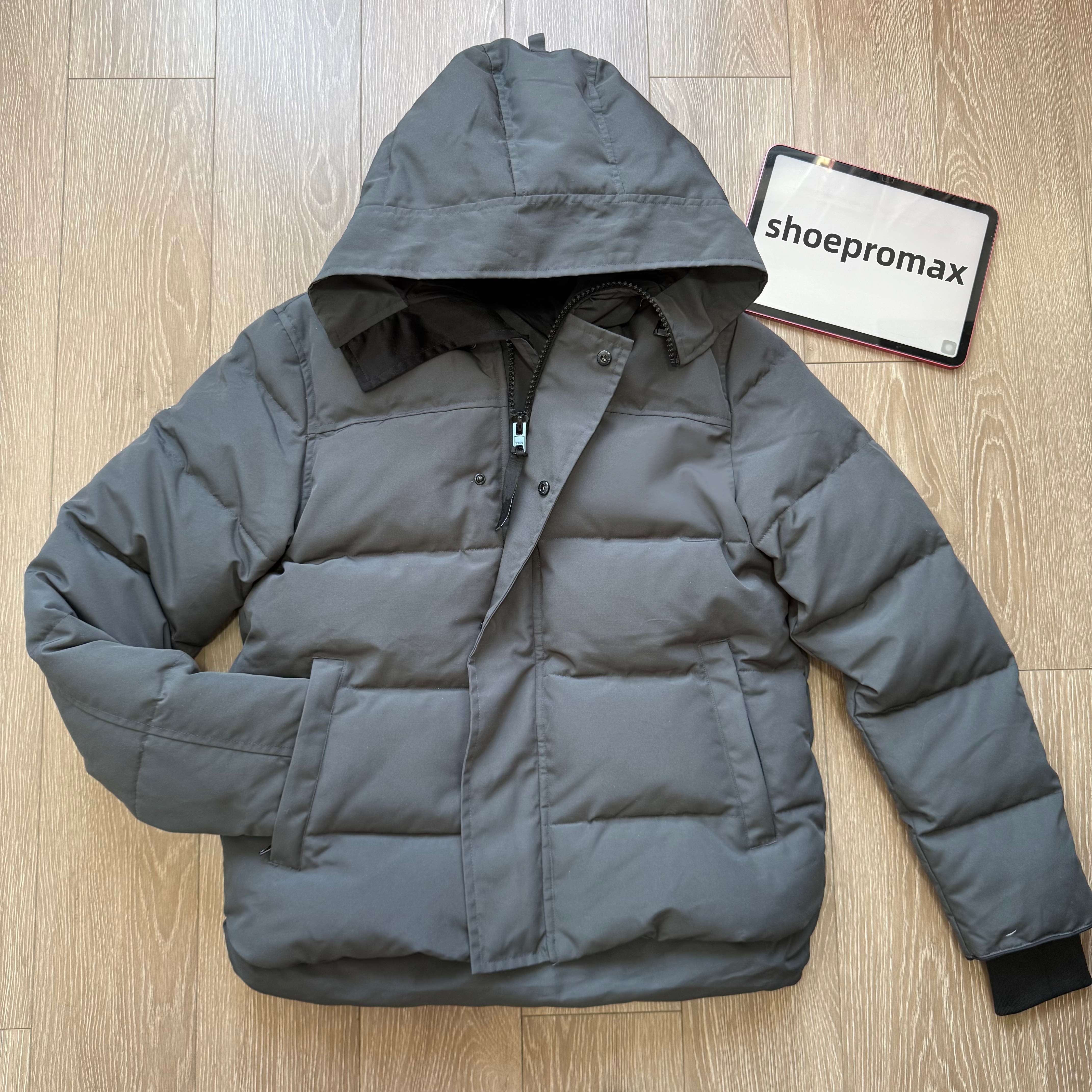 Men Jacket down jacket Real Big hoode Women Winter Jacket Parka Outerwear Wyndham Doudoune windproof Homme Coat black Grey White Designer jacket XS-
