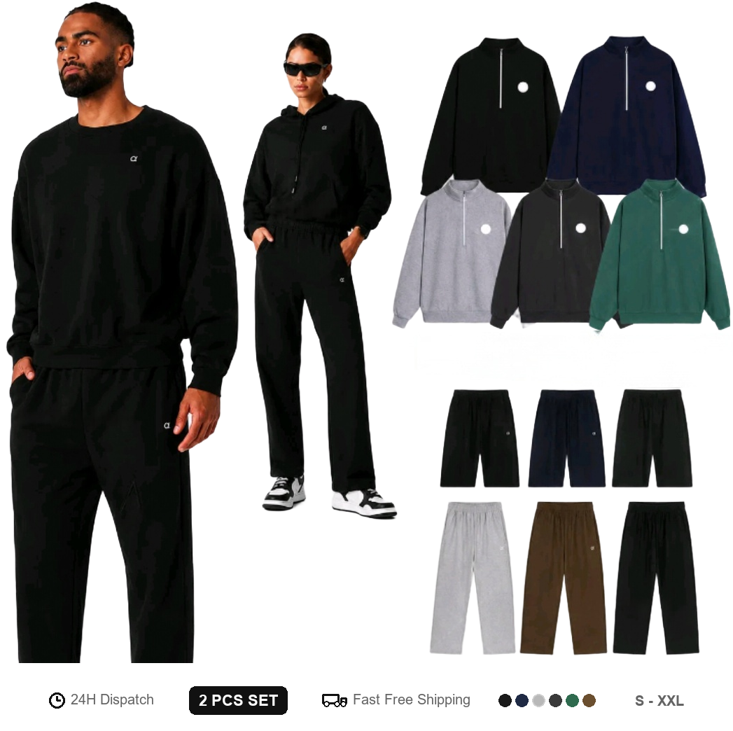 Yoga Hot sale quarter zip Coat Basic yoga Suit Gym Tracksuit Hooded sweater clothes Comfort Athletic Lounge set Hoodie men women sets Accolade Women