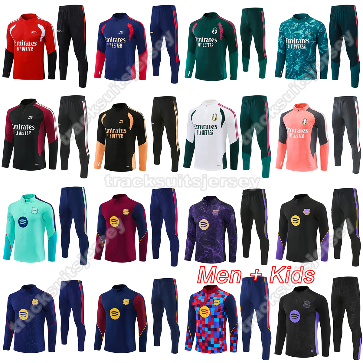 Survêtements de Barcelone Kits de football pour enfants Survêtement de football pour hommes 2025 2026 Kit d'entraînement de Madrid Survêtement de