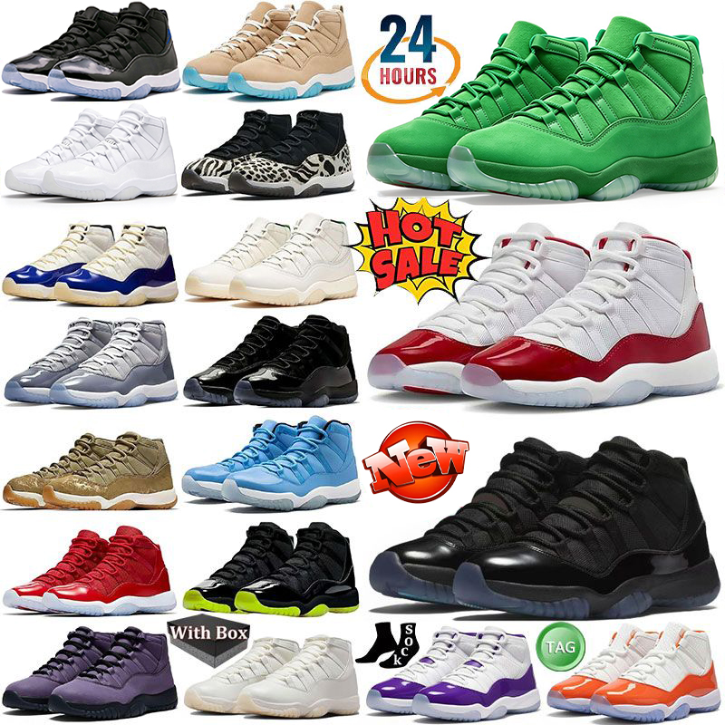 With Box Designer Shoes 11 Basketball Shoes Gamma Blue 11s Cherry Cool Grey Mens Womens Trainers Bred Pure Violet Low 25th Cherry Mojave Sneakers Si