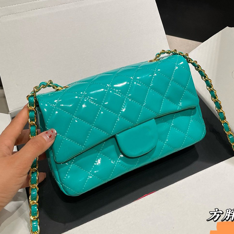 Designer Bag for Women Luxury Mini Controller Square fat guy Quilted Flap Shoulder Bag Designer Chain Crossbody Lacquer Caviar Handbag with Colorful