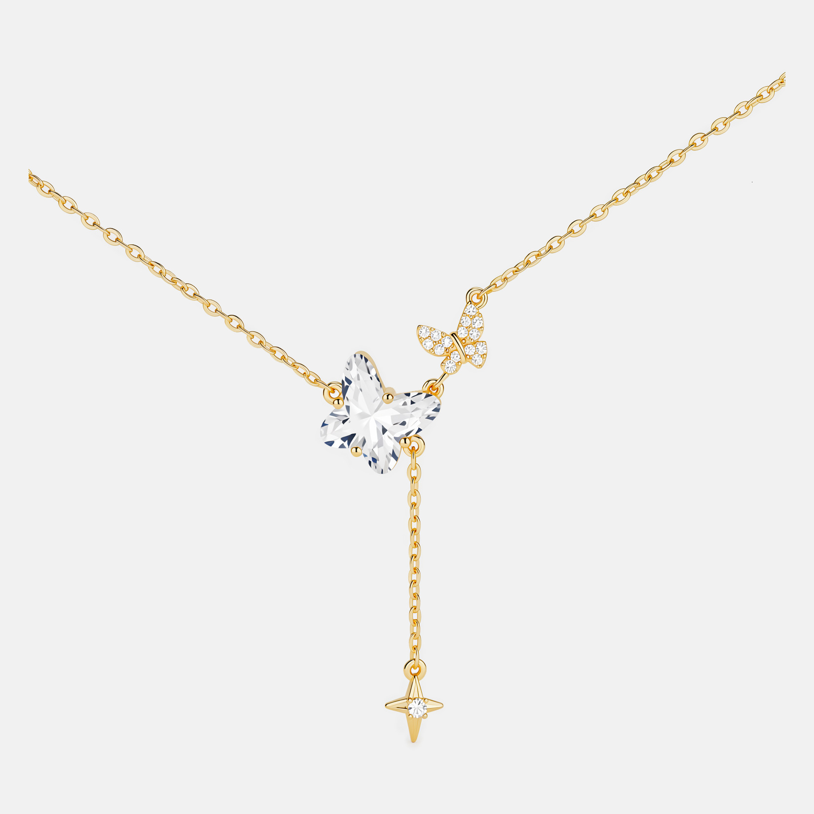 Elegant versatile butterfly necklace, chic and refined design that complements any outfit, a fashionable Korean-style new accessory