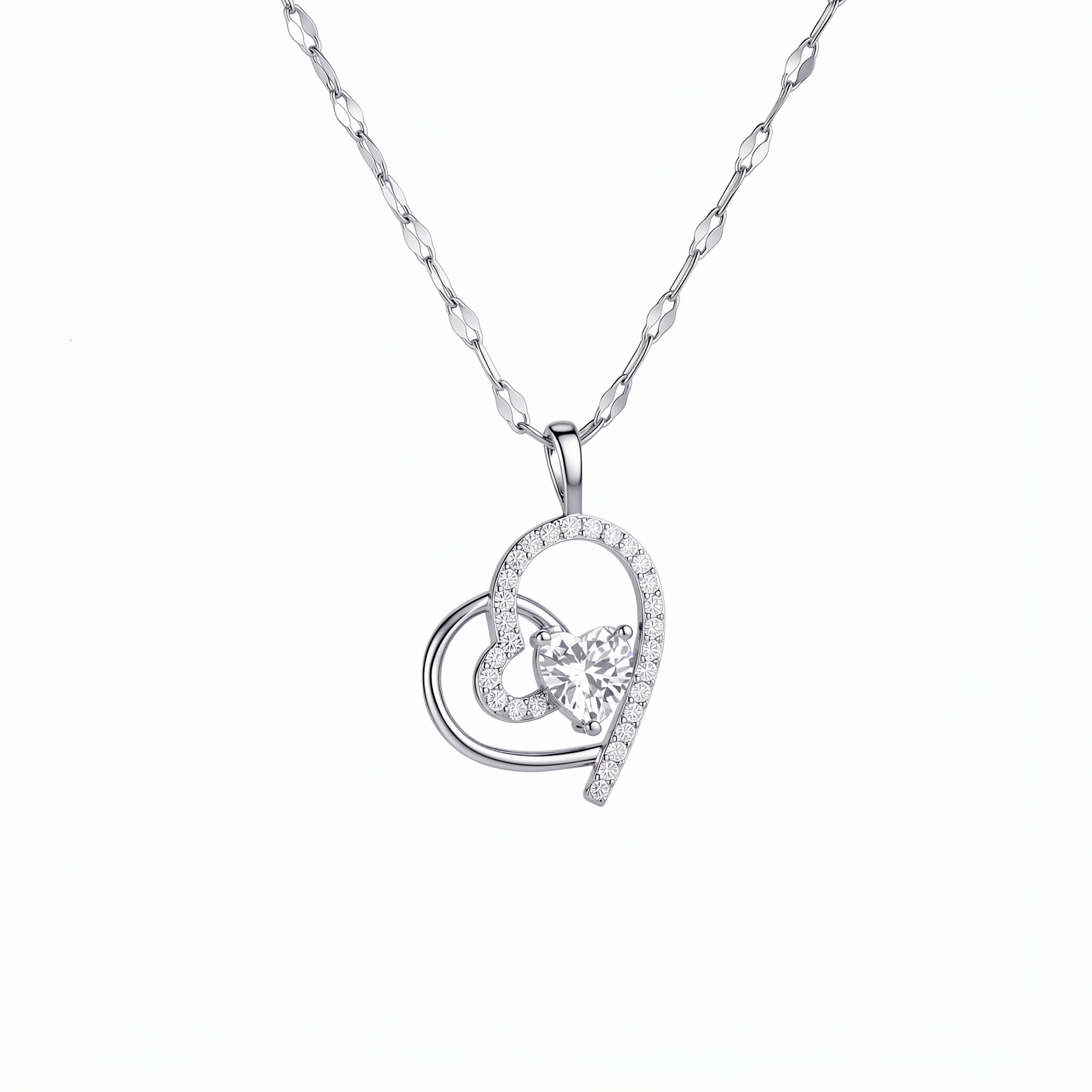 I have you in my heart copper alloy necklace women, light luxury niche design, high-end clavicle chain, Valentine's Day gift for girlfriend