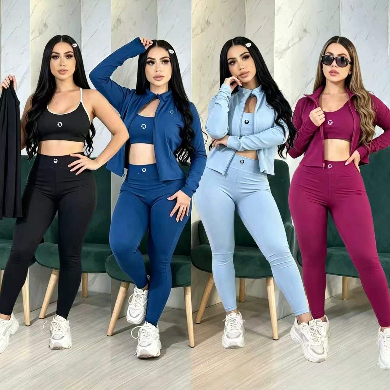 Plus Size Spring Autumn Womens Sports Tracksuits Designer Yoga Wear Print Loose Short Sleeve T Shirt Tight High Waist Wrap Pants Set