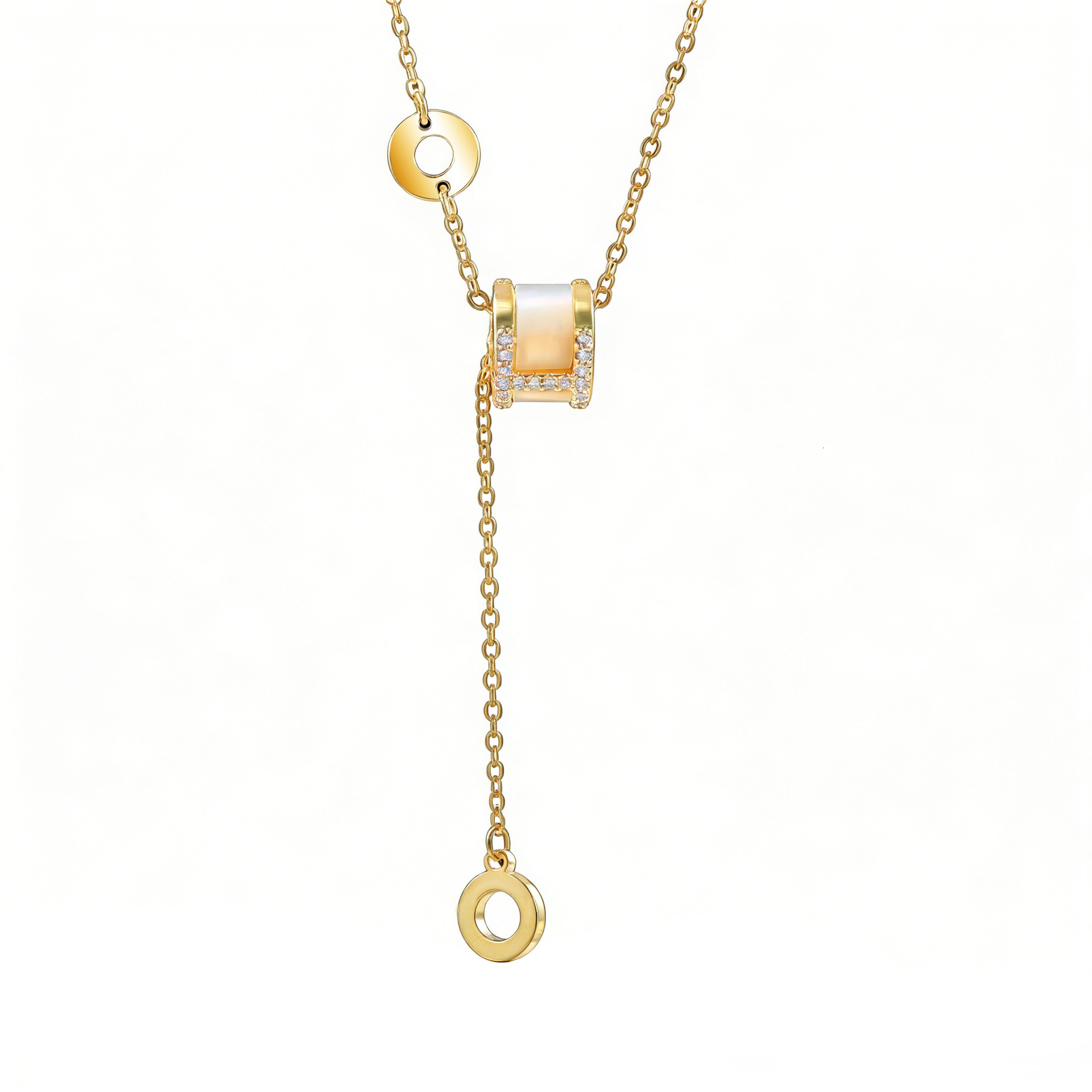 Small waist necklace, gold-plated copper, light luxury, niche design, clavicle chain, simple accessory, wholesale