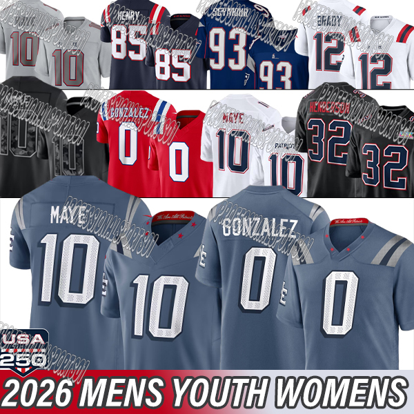 #10 Maye #8 Diggs #0 Gonzalez #1 Brown #87 Doubs Football F.U.S.E Jersey New Englandes Patriotses Jersey 2026 Patriotsly Jersey 2027
