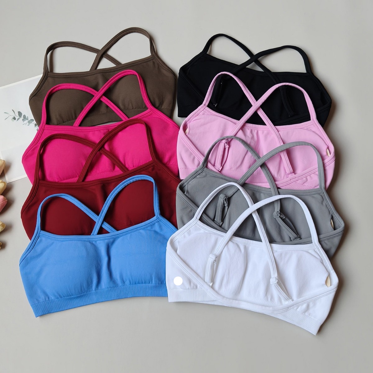 UU-L6653 Quick Dry Women's Fitness Top Breathable Sports Bra for Active Ladies High Impact Workout Bra Top Yoga Underwear