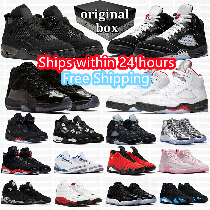 Free Shipping original Box Designer Shoes Basketball Shoes 4s 5s 6s 11s Gamma Blue 4 Black Cat 5 Wolf Grey Fire Red White Cement 14 Ferrari 12 Taxi