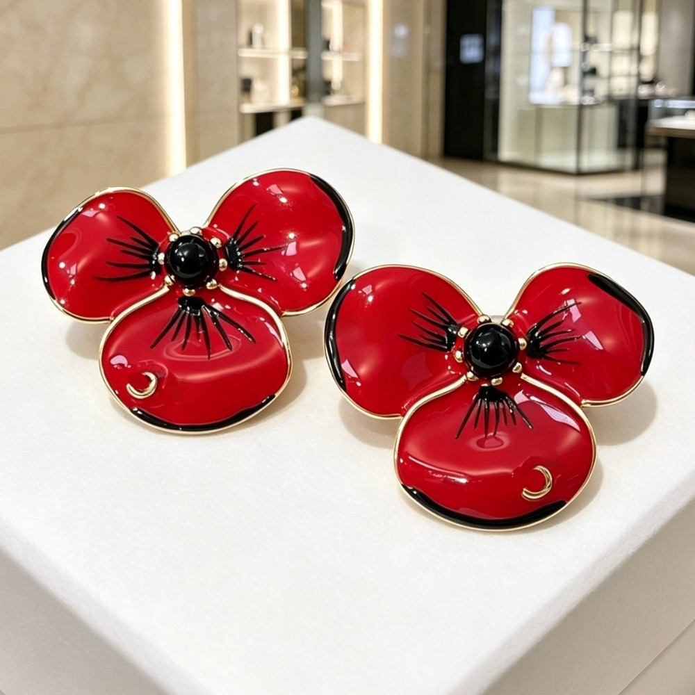 Boucles d'oreilles de luxe de styliste pour femmes, boucles d'oreilles à fleurs, clous en forme de lettre, bijoux de fiançailles, de mariage, acc