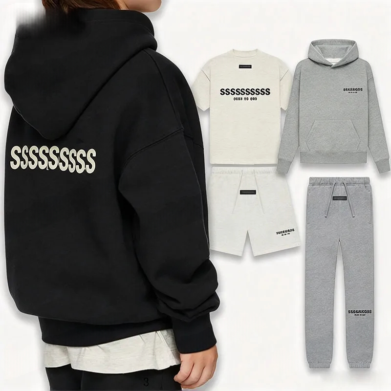 kids designer clothes boys essential hoodie pants tracksuit children shorts tshirt set baby girls T shirt youth tees toddler tops baby sports thick