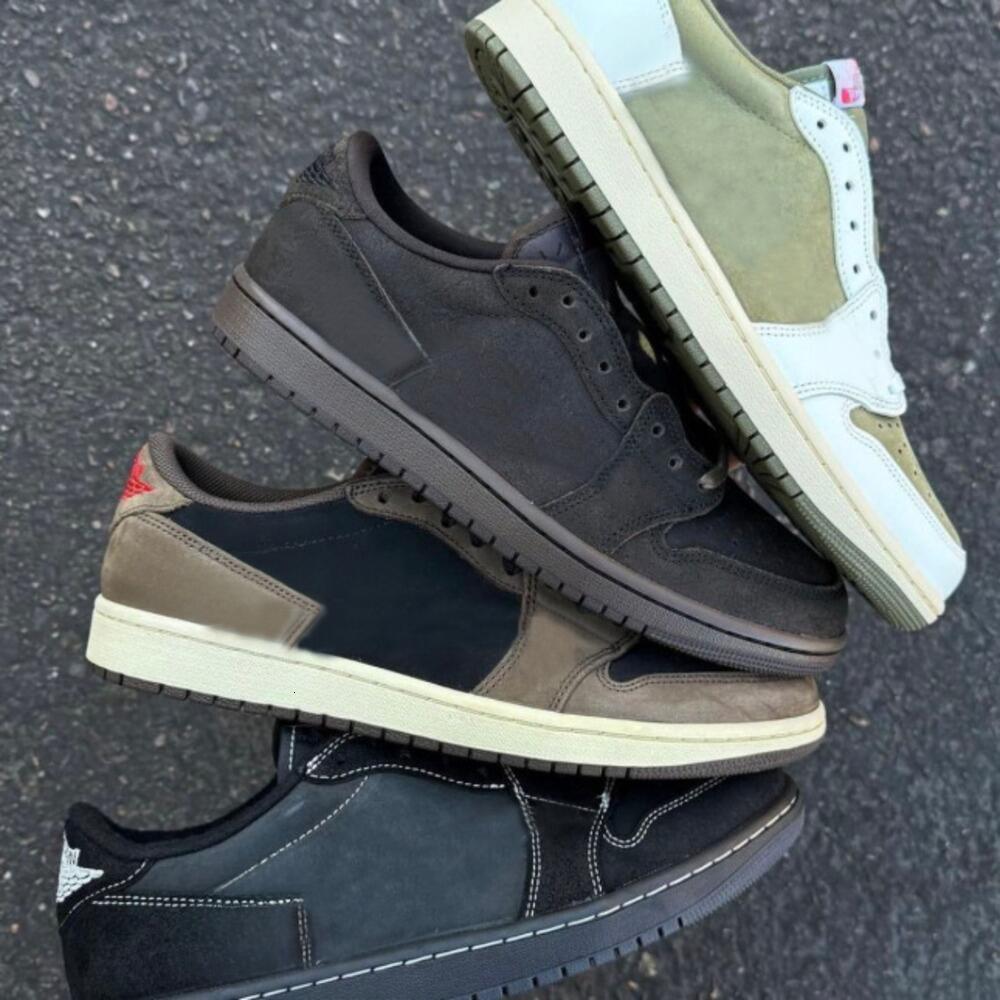 Designer shoes 1 basketball shoes 1s Low OG Men Women Low 1 Trainers Sneakers Trend Fashion Versatile Casual Skate Shoes Shock Absorption Low-Top Pi