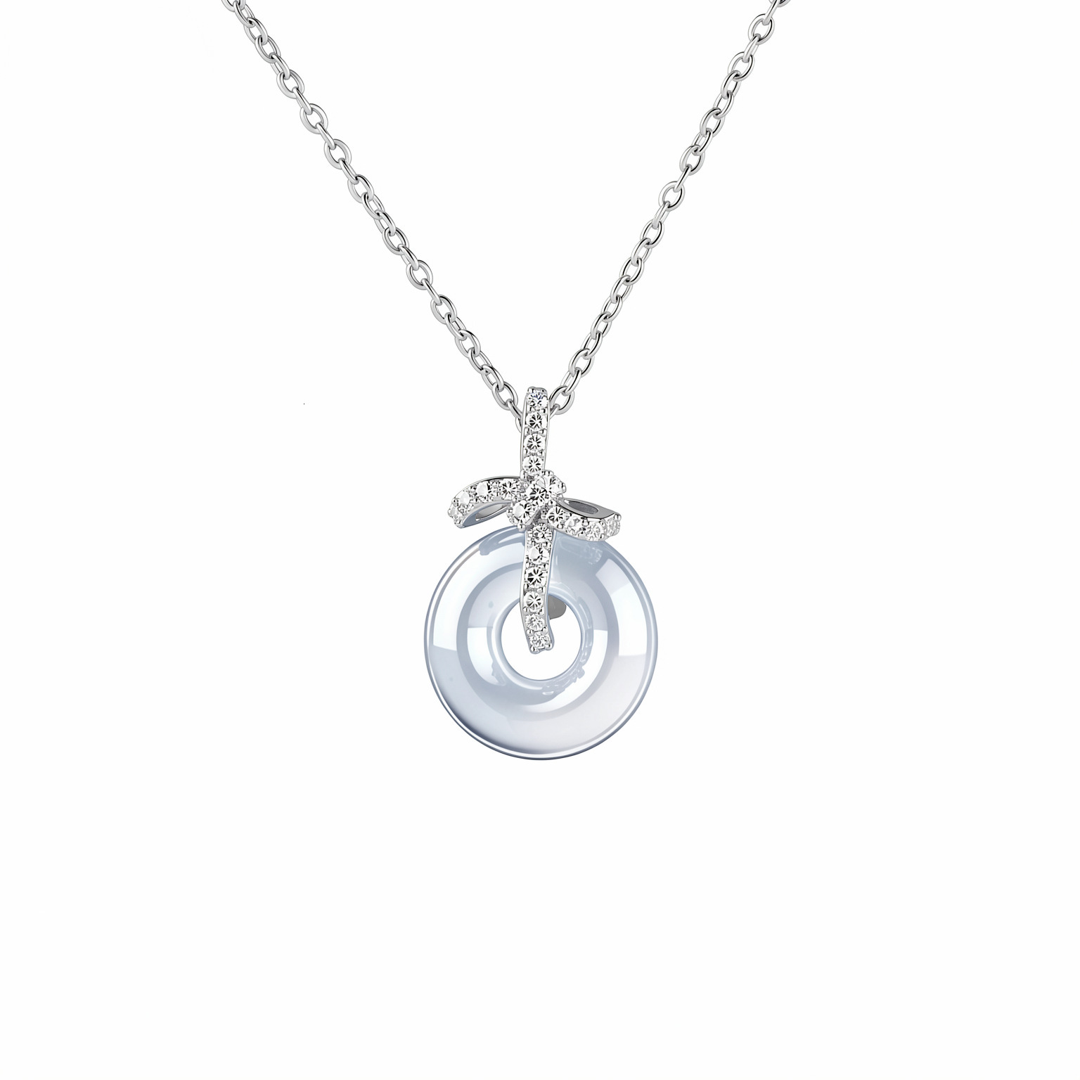 Copper alloy butterfly pendant, unique chalcedony necklace, a high-end gift women, perfect for mothers or girlfriends on Valentine's Day