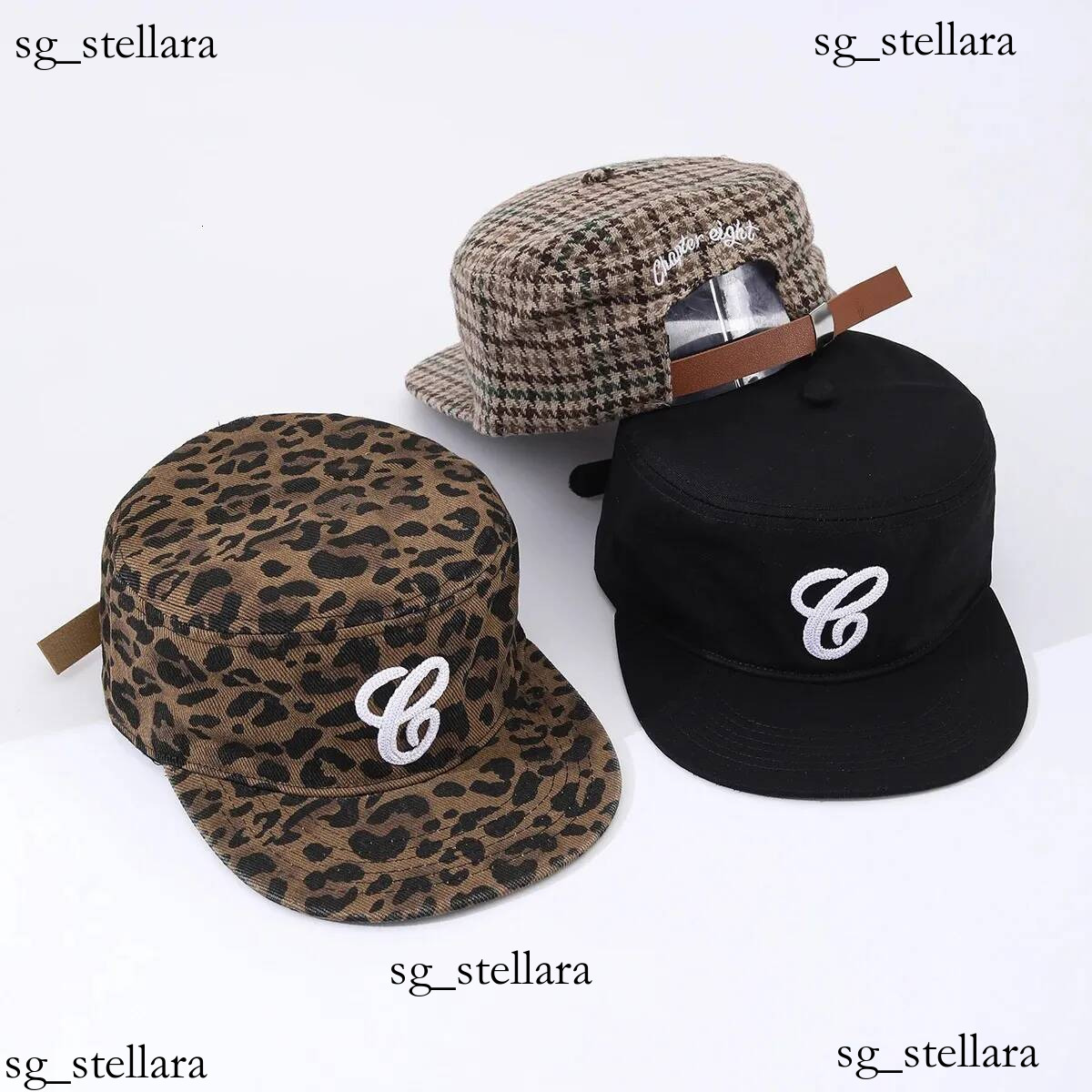 Trendy British style retro large letter embroidered flat top hat fashionable casual versatile and suitable for all occasio 260604 Hot