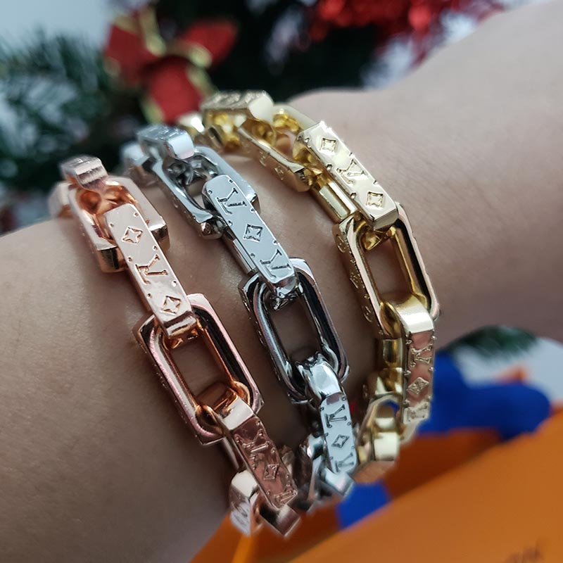 Luxury Brand Designer Bracelet Fashion Letters Flowers Chain Hip Hop Cuba Bracelet Fashion Bracelet for Men and Women