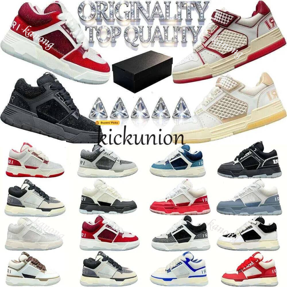 2027 Top Quality Designers MA1 fashion Casual MA2 leather skeltop2 Sneakers men women Platform Low top lacing shoes Black and white green powder Tra