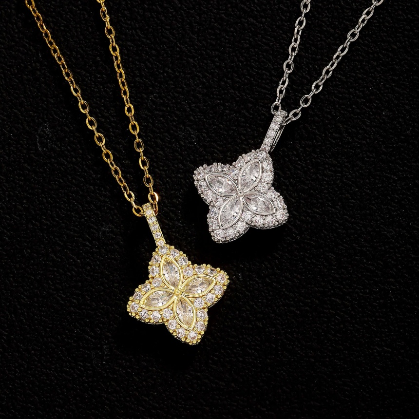 jewelry neclace clover necklace pendant necklaces designer for woman collier luxe silver chain luxury nevklace 14k gold jewellery high quality Ha