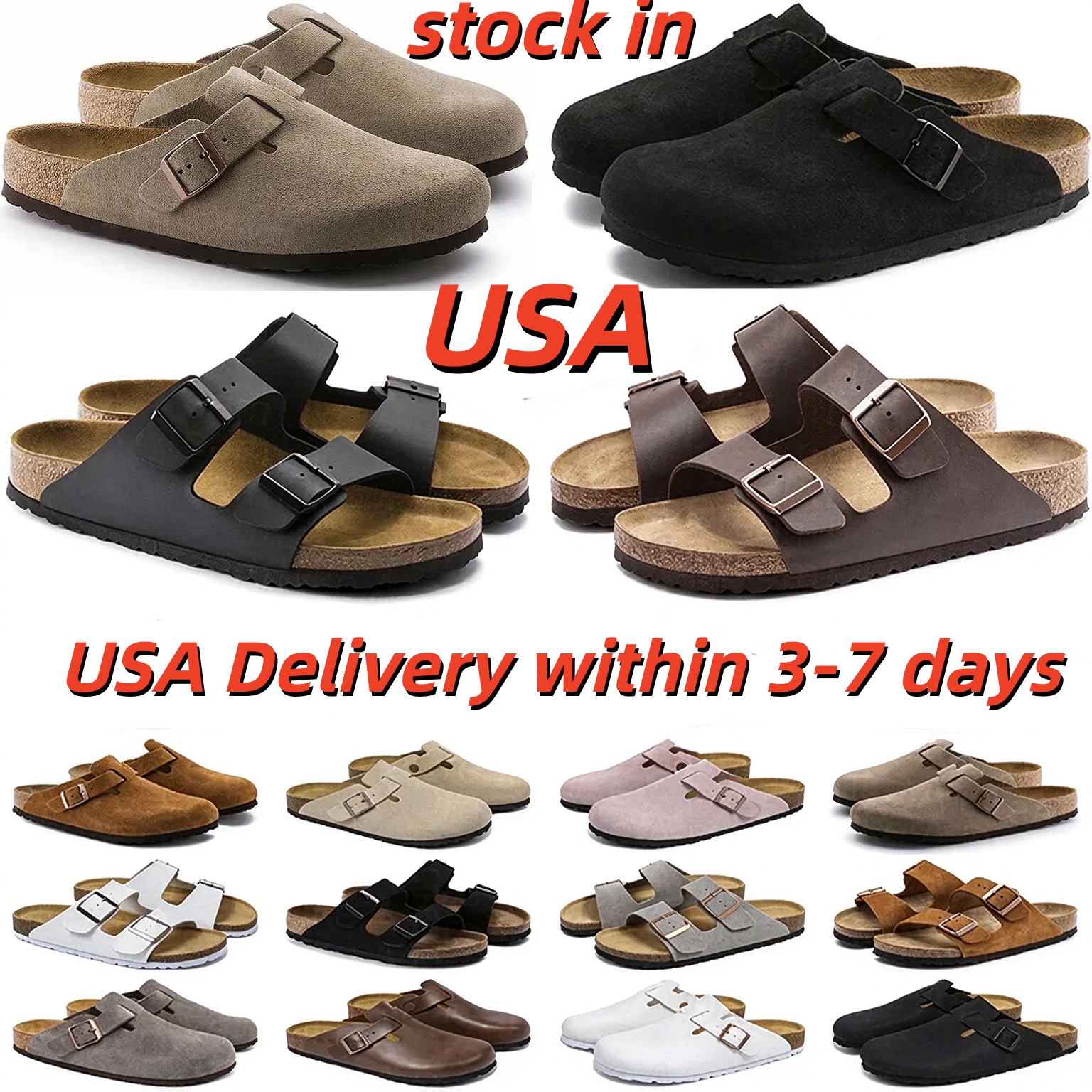 Designer sandals biks clogs slipper shoes mules clog sliders slippers for mens womens Taupe Black Sand Mocha sandles slides casual Buckle sandales s